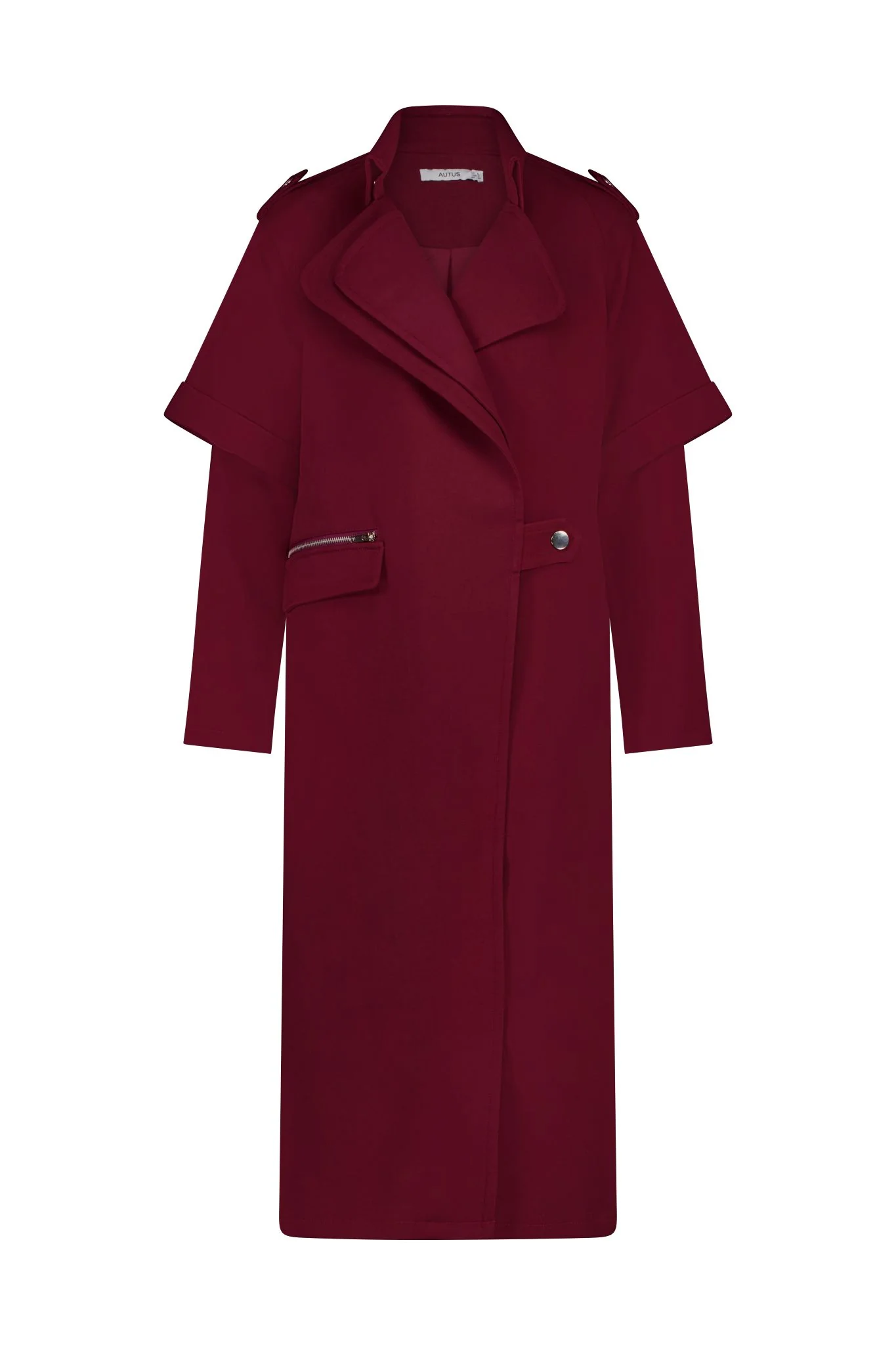 Sarah Trench Coat Burgundy - Image 11