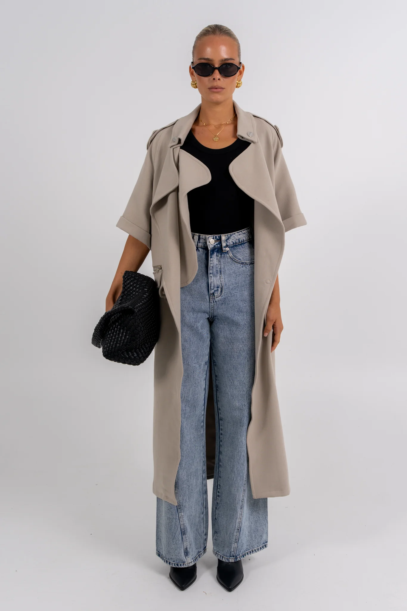 Sarah Trench Coat Stone Grey - Image 10