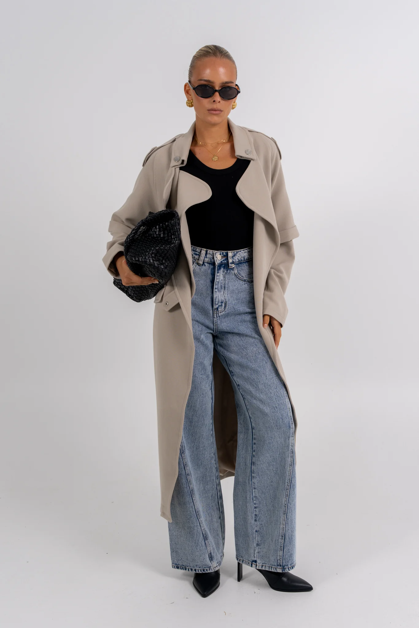 Sarah Trench Coat Stone Grey - Image 6