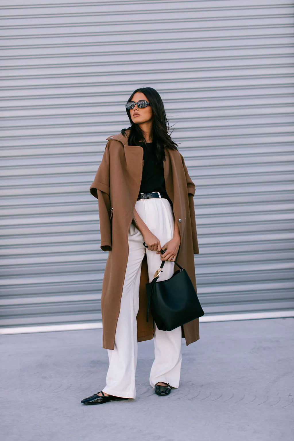 Sarah Trench Coat Tan Brown - Image 16