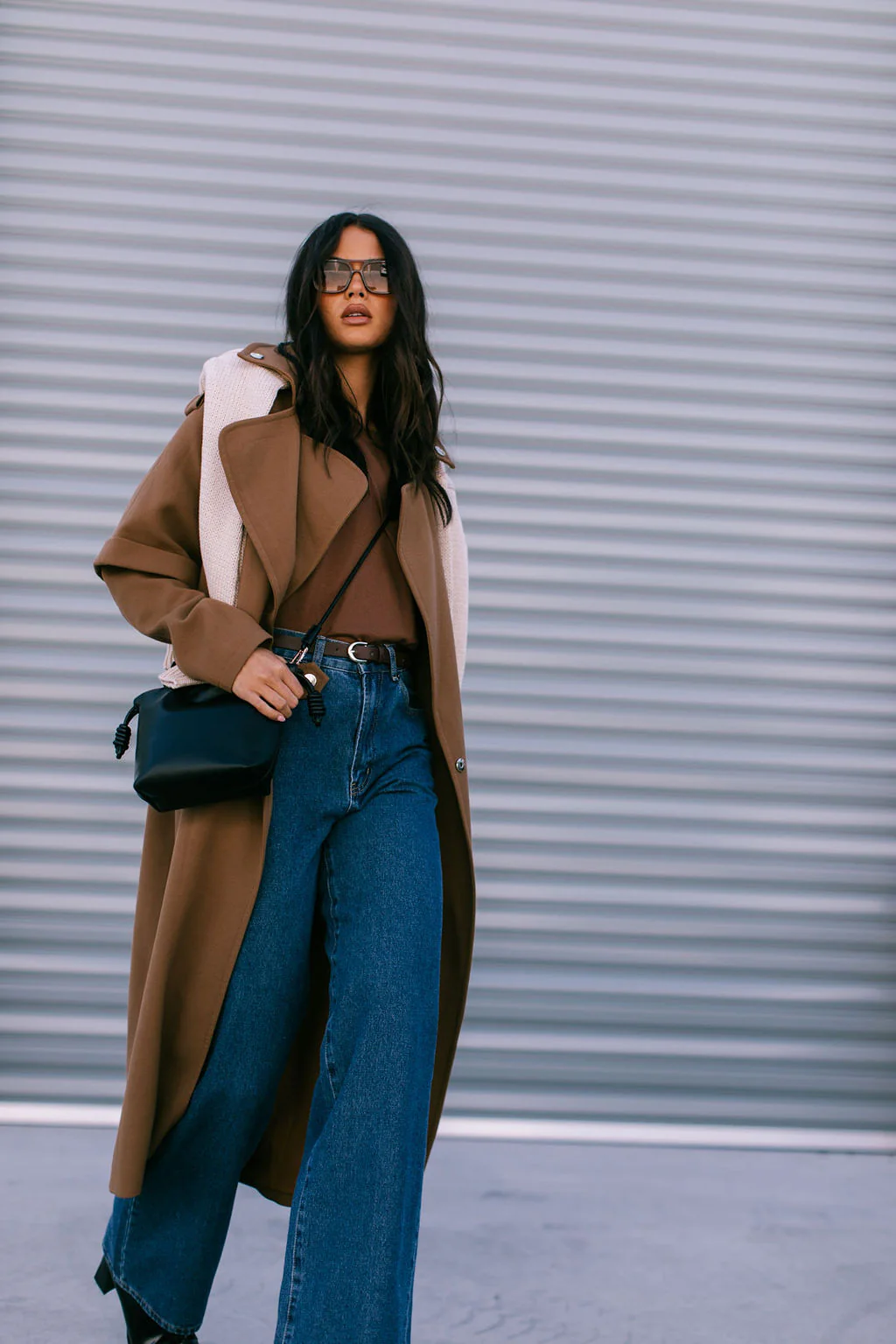 Sarah Trench Coat Tan Brown - Image 18