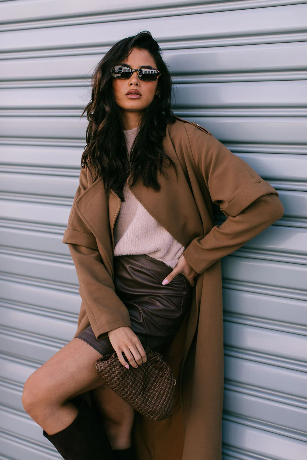 Sarah Trench Coat Tan Brown - Image 20