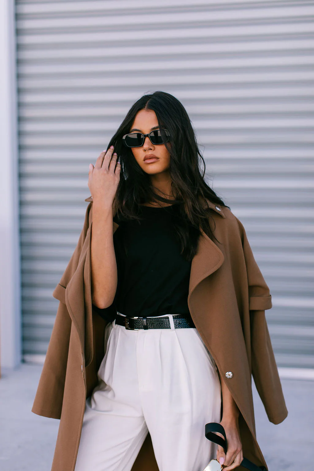 Sarah Trench Coat Tan Brown - Image 22