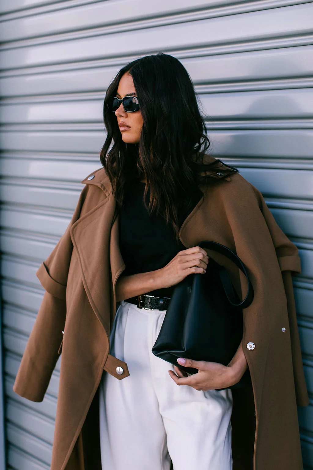 Sarah Trench Coat Tan Brown - Image 23