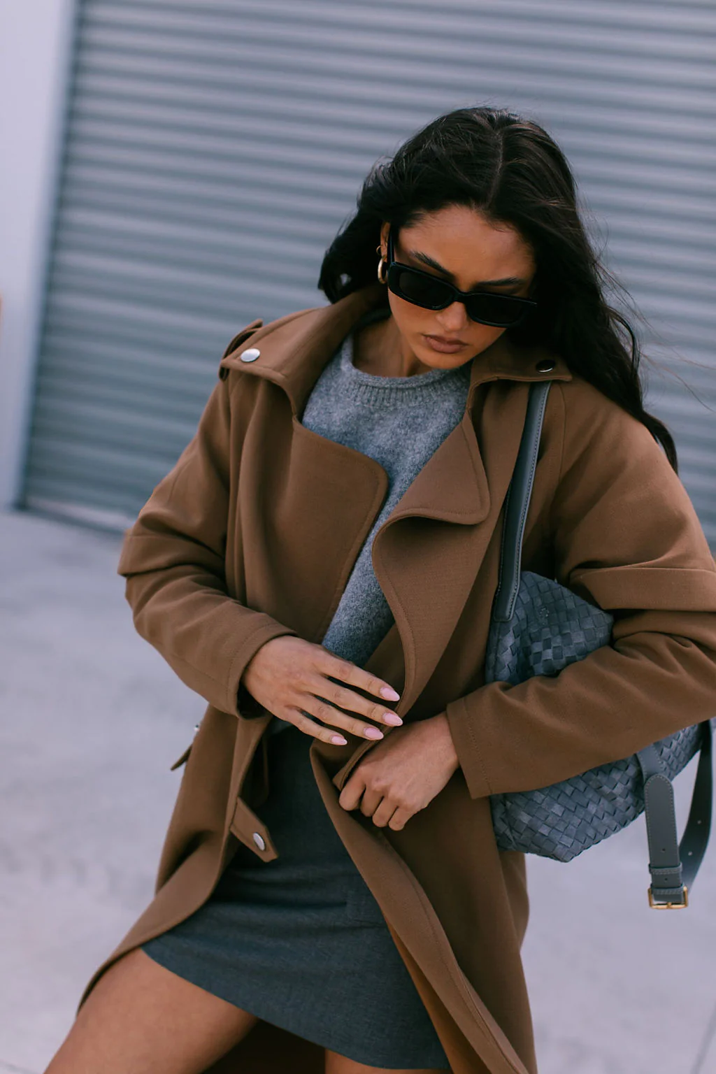 Sarah Trench Coat Tan Brown - Image 24
