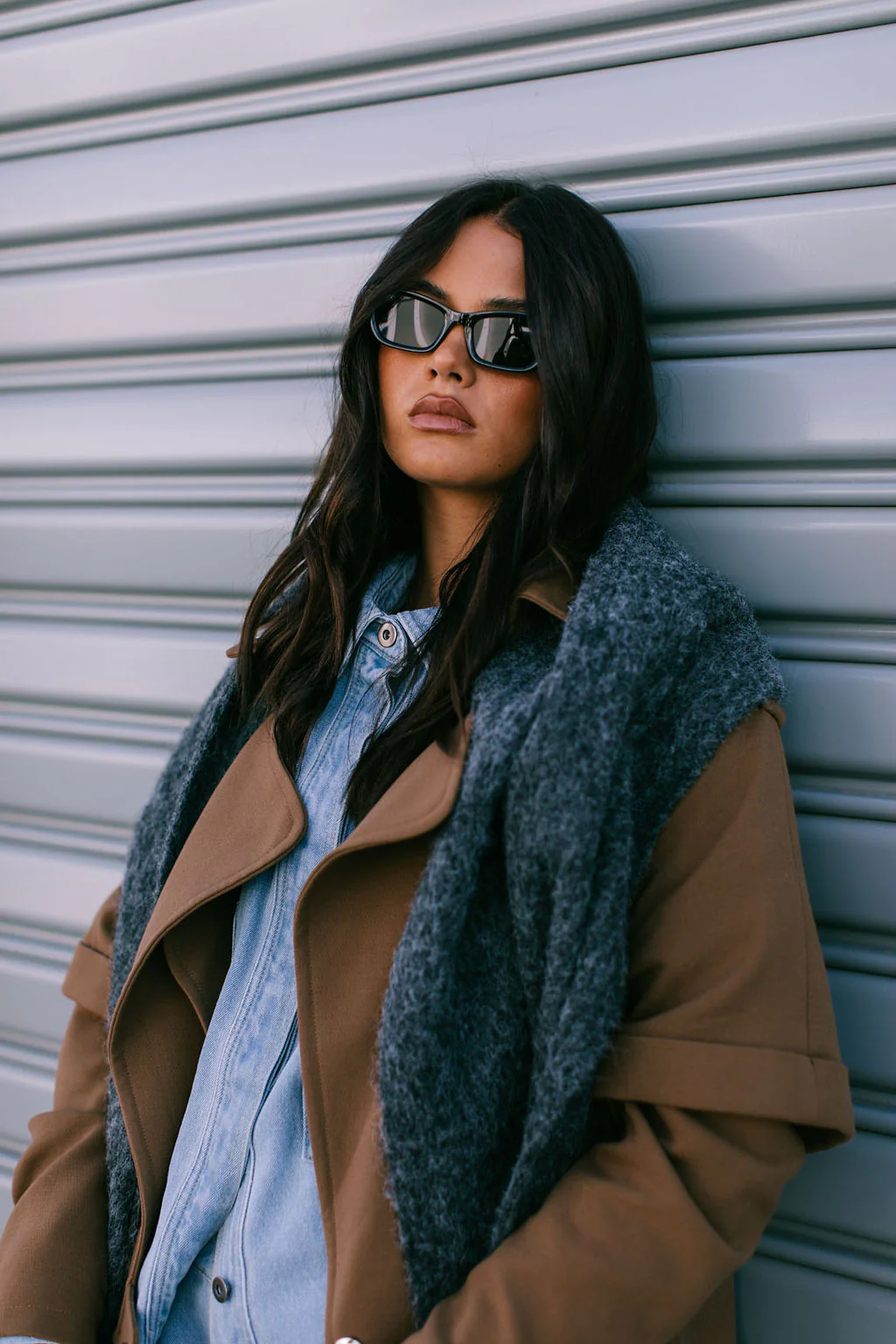 Sarah Trench Coat Tan Brown - Image 28