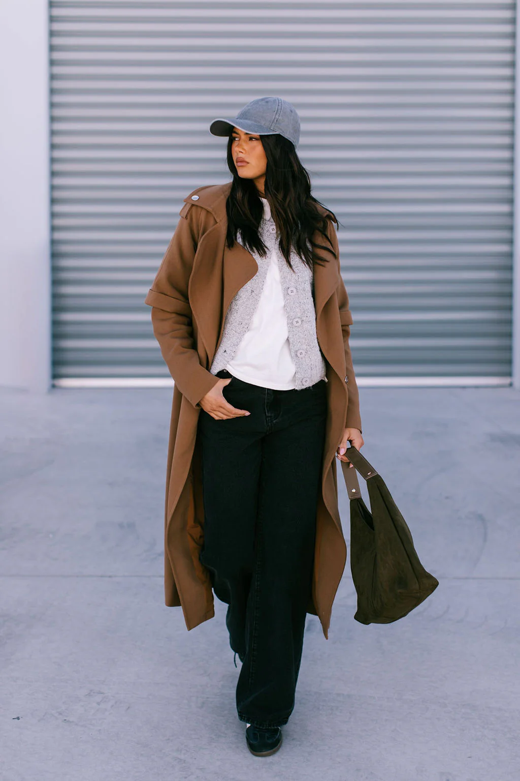 Sarah Trench Coat Tan Brown - Image 29