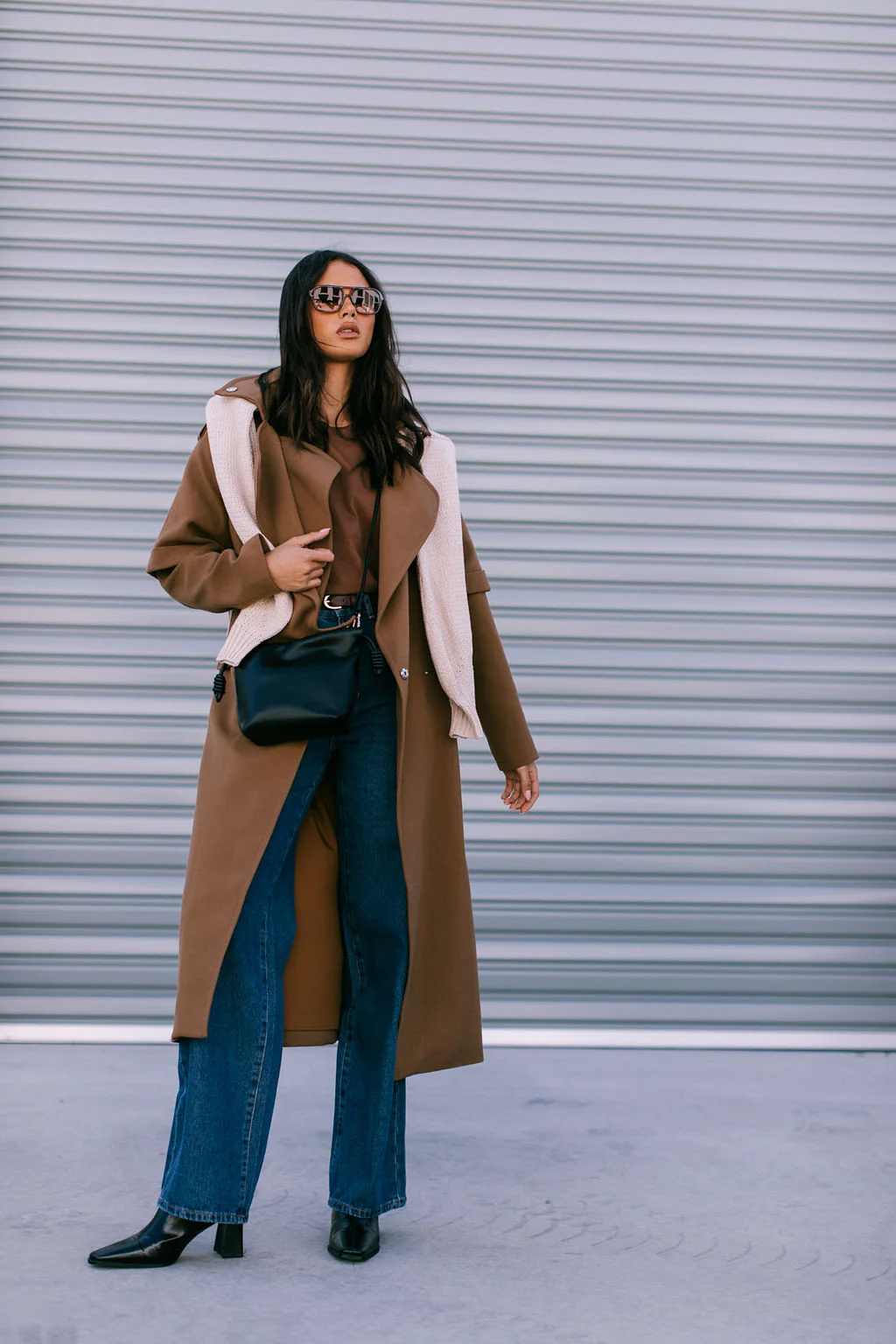 Sarah Trench Coat Tan Brown - Image 30