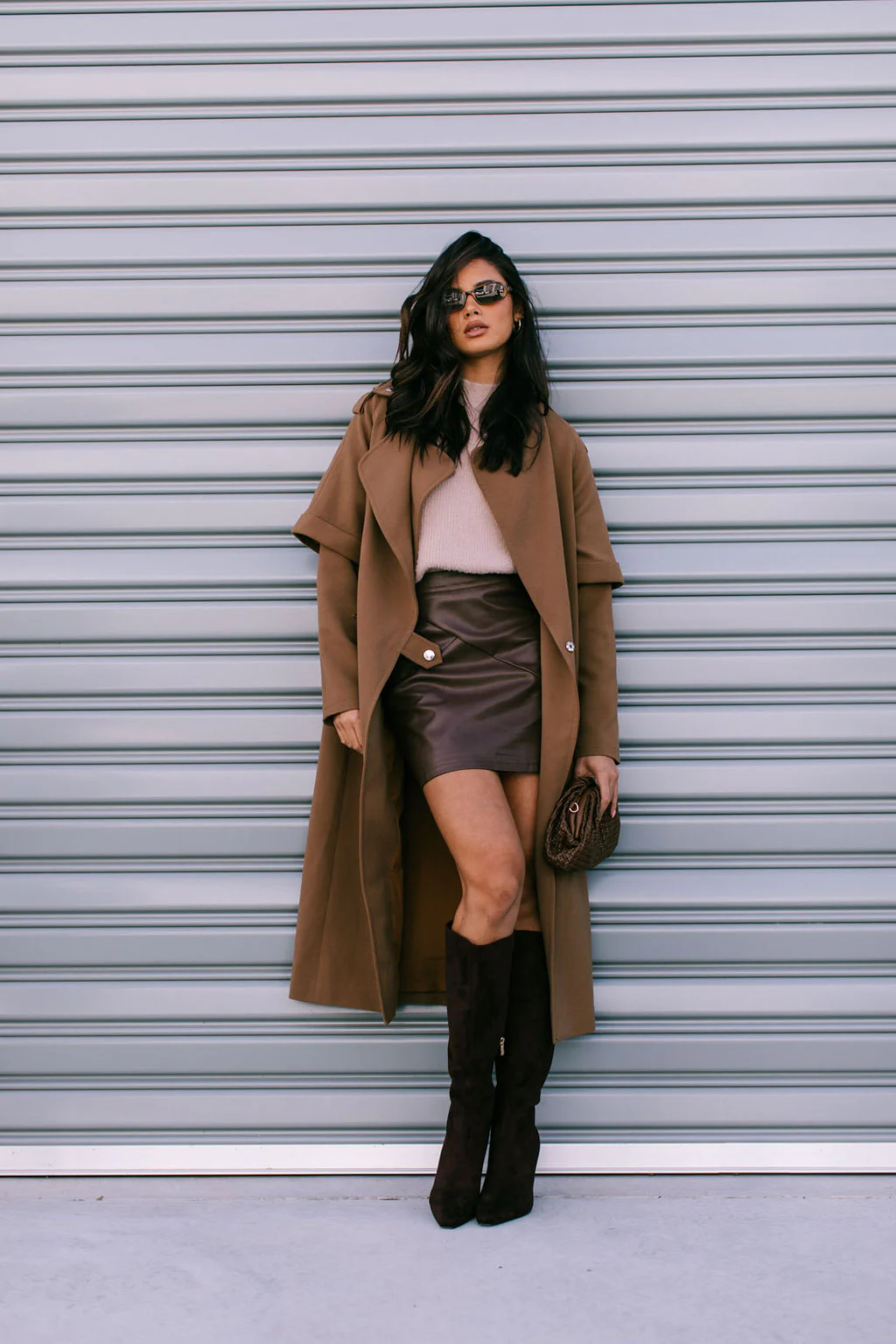 Sarah Trench Coat Tan Brown - Image 31