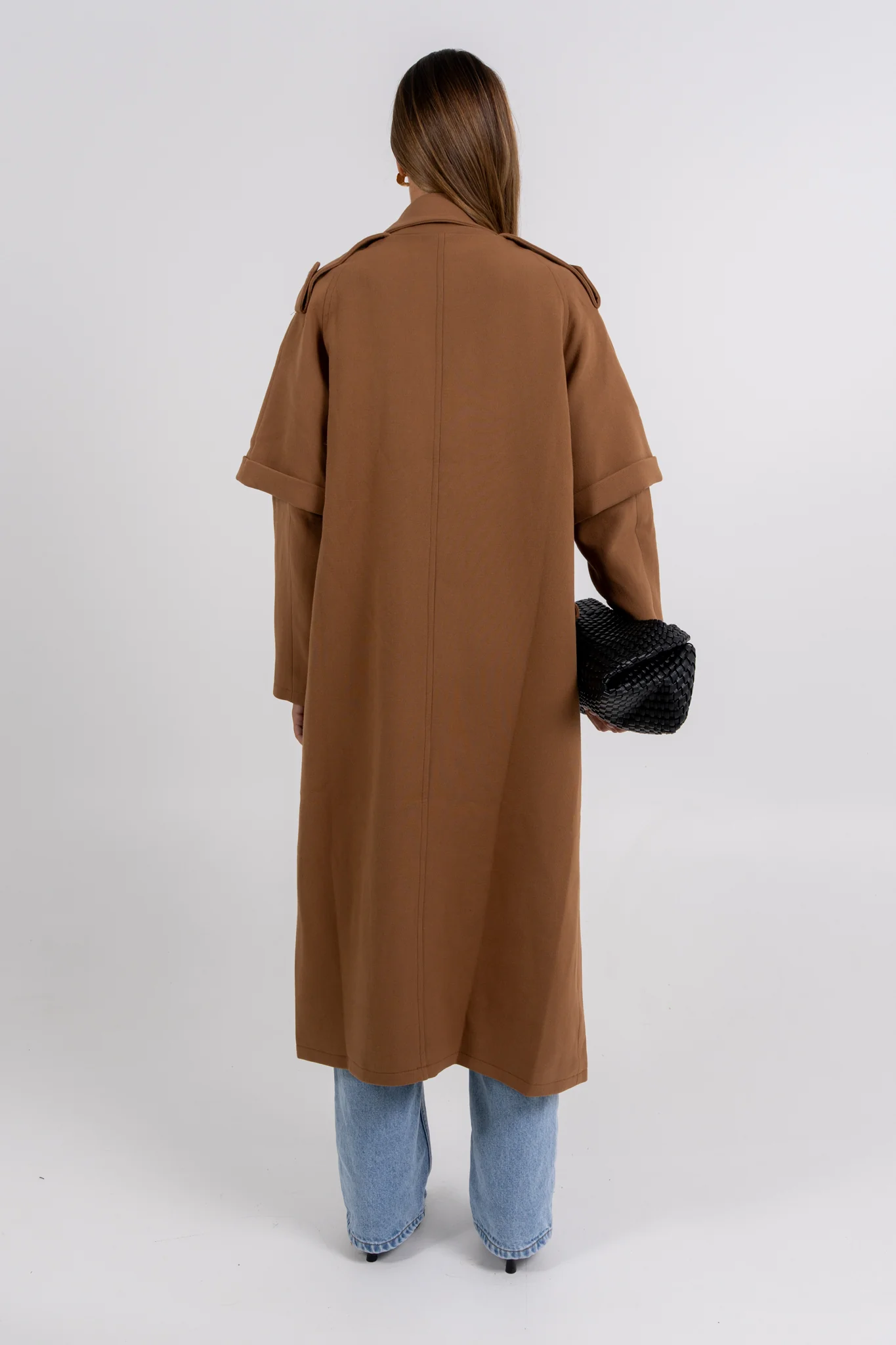 Sarah Trench Coat Tan Brown - Image 5
