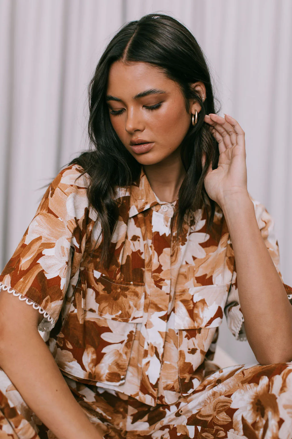 Sempre Pants Rust Floral - Image 11
