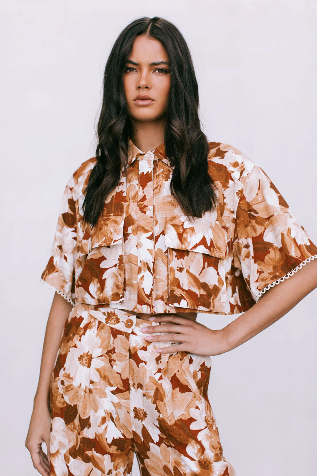 Sempre Pants Rust Floral - Image 3
