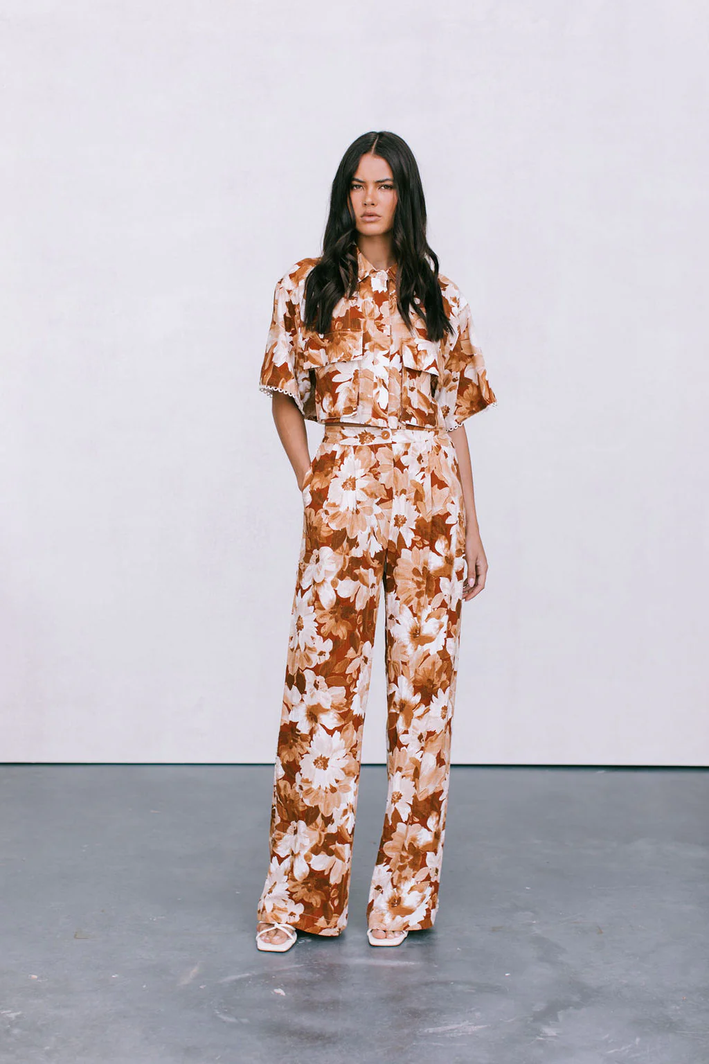 Sempre Pants Rust Floral - Image 4