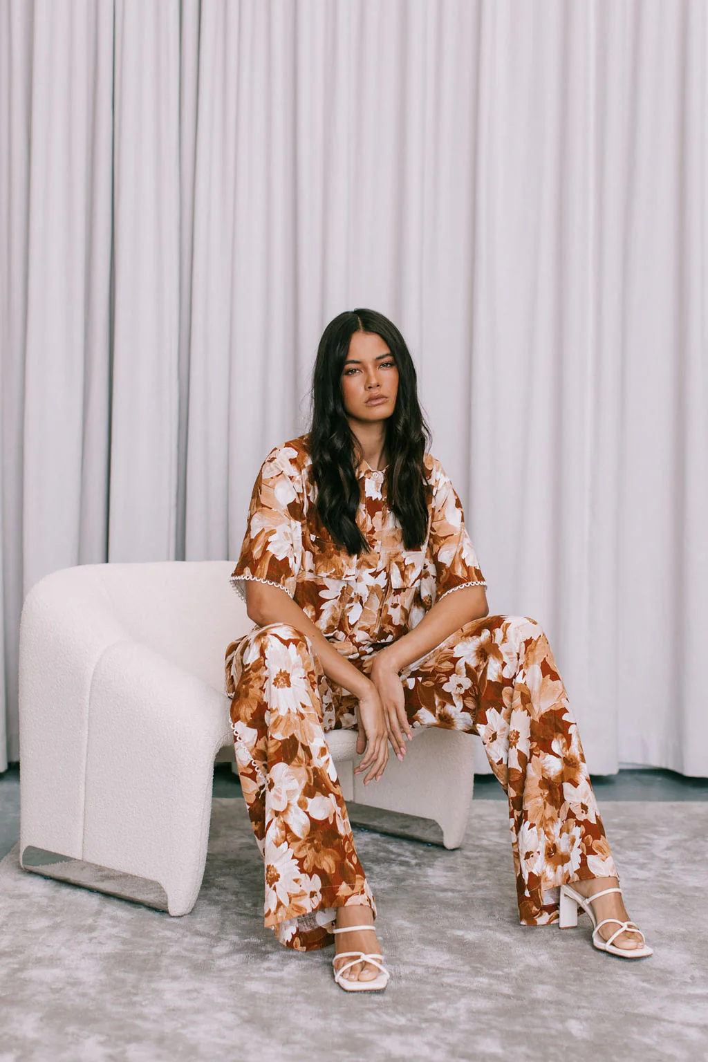 Sempre Pants Rust Floral - Image 5