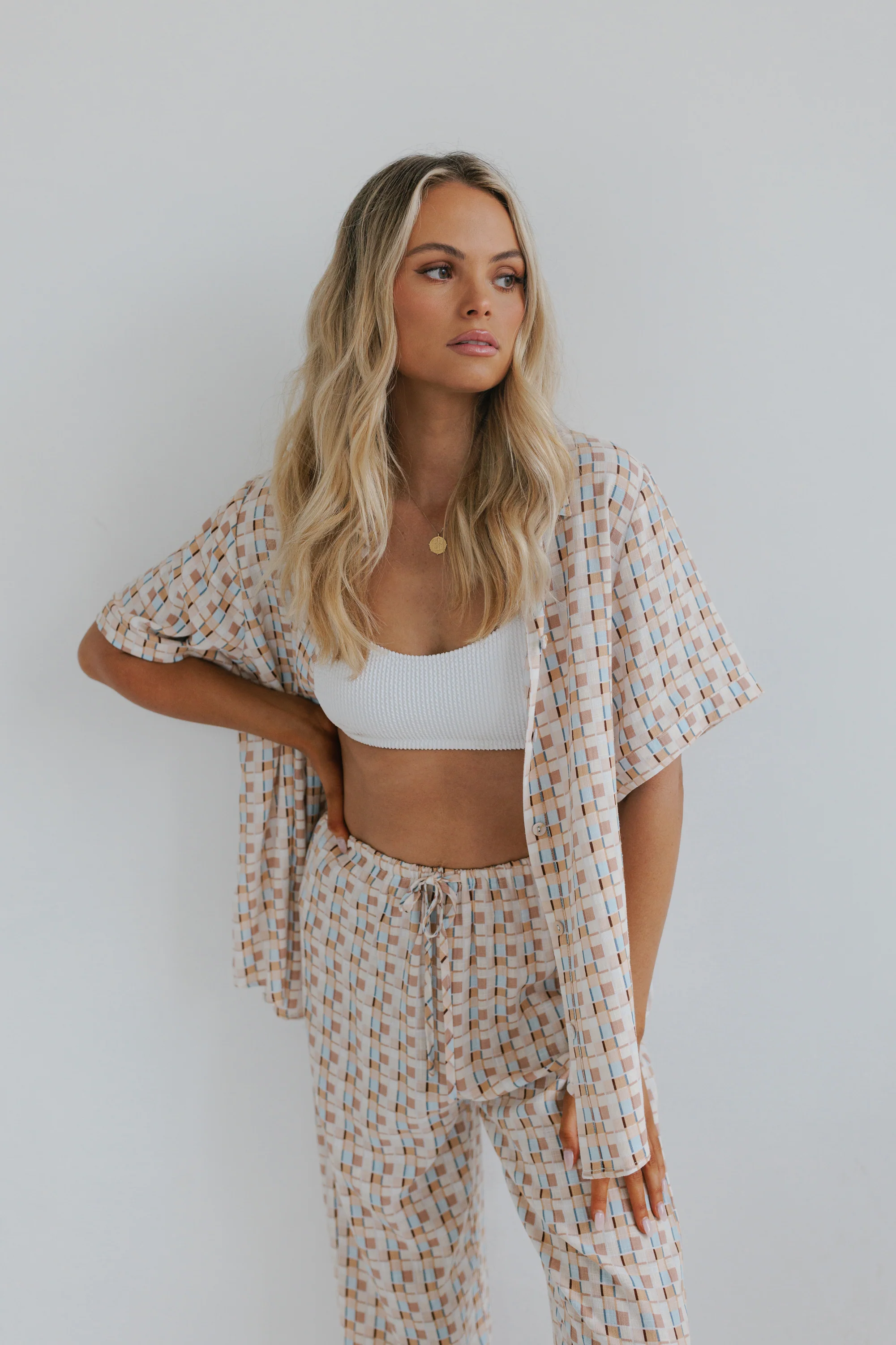 Rylie Set Beige Check - Image 6