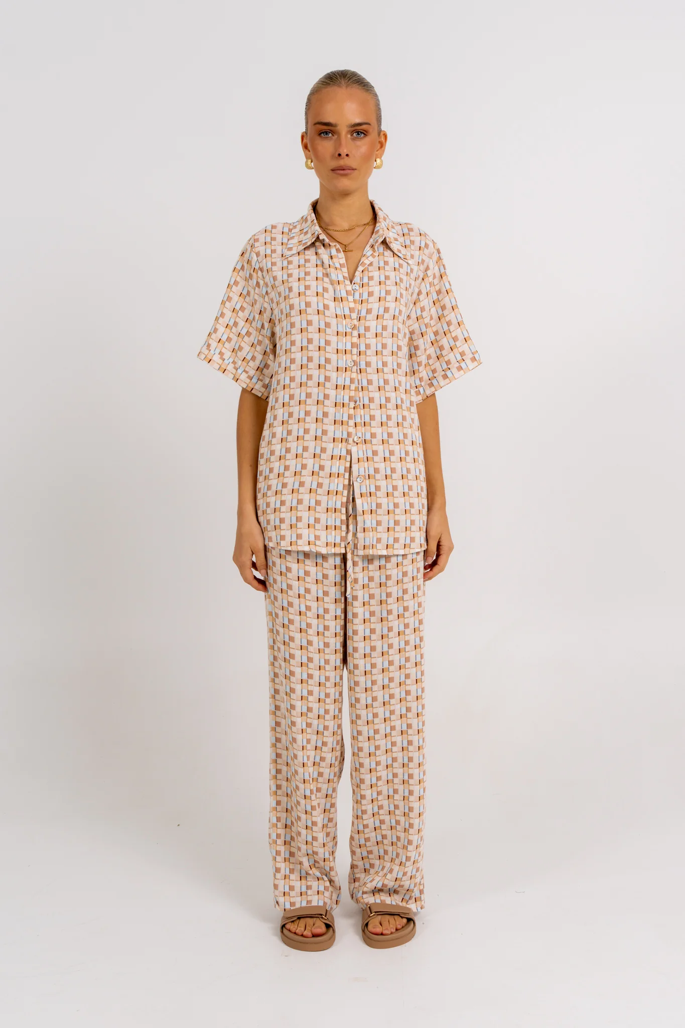 Rylie Set Beige Check - Image 8