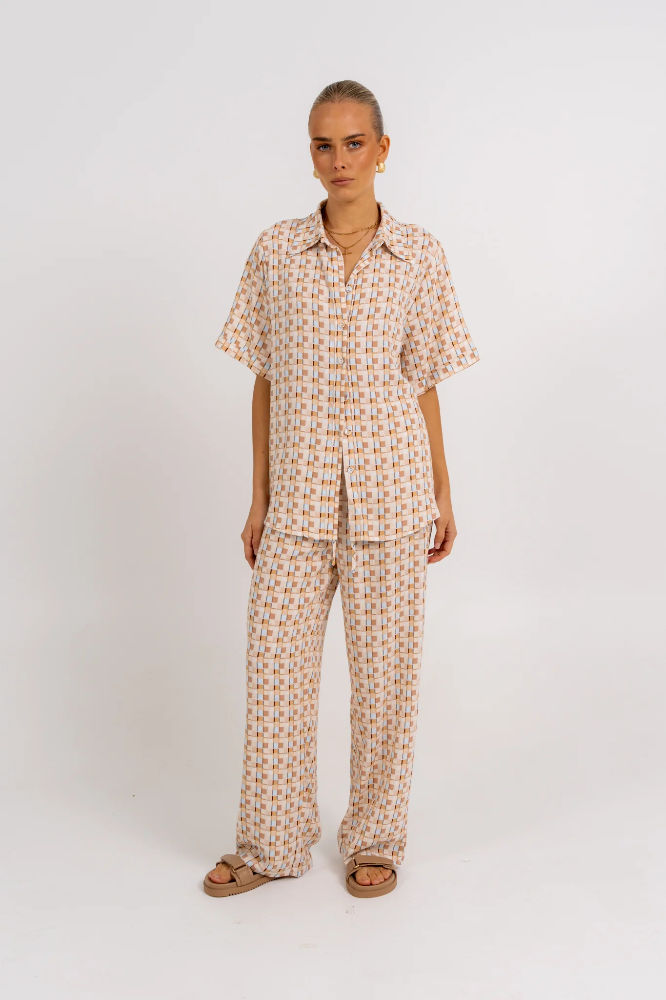 Rylie Set Beige Check - Image 9