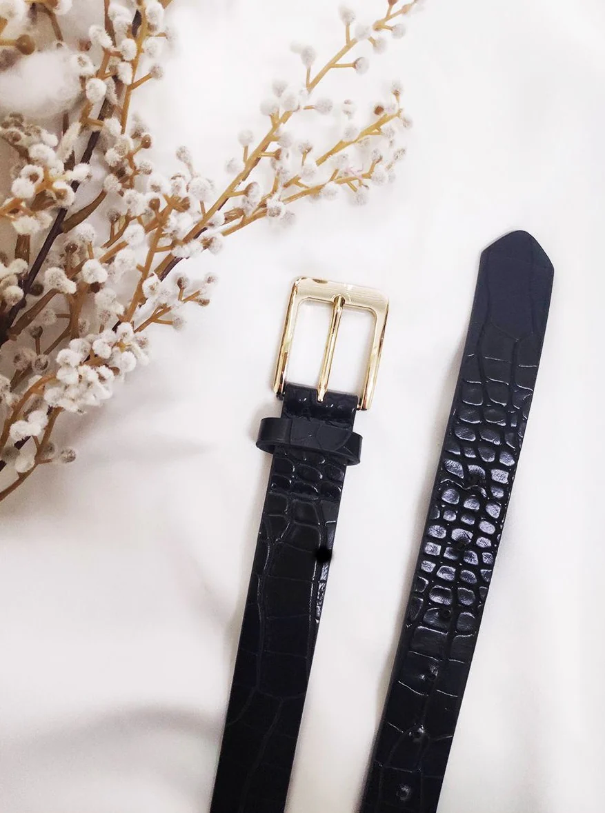 Sinclair Belt Black Croc - Image 2