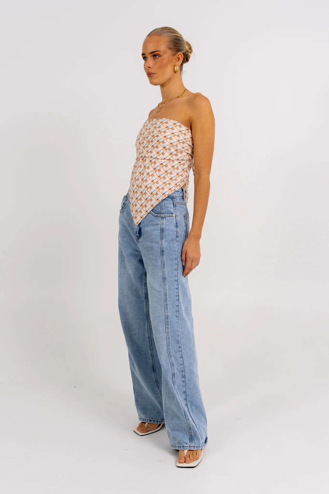 Sono Top Beige Check - Image 10