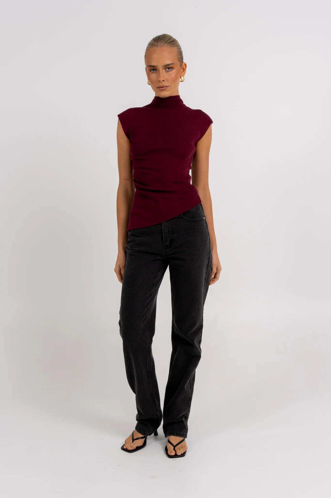 Tahmina Top Burgundy - Image 3