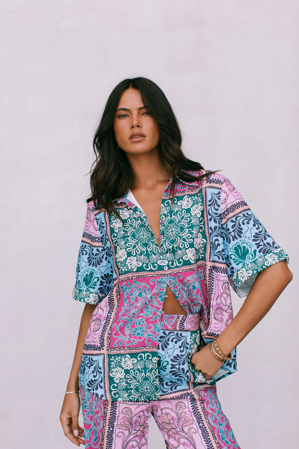 Loren Shirt Paisley Tile Print - Image 12