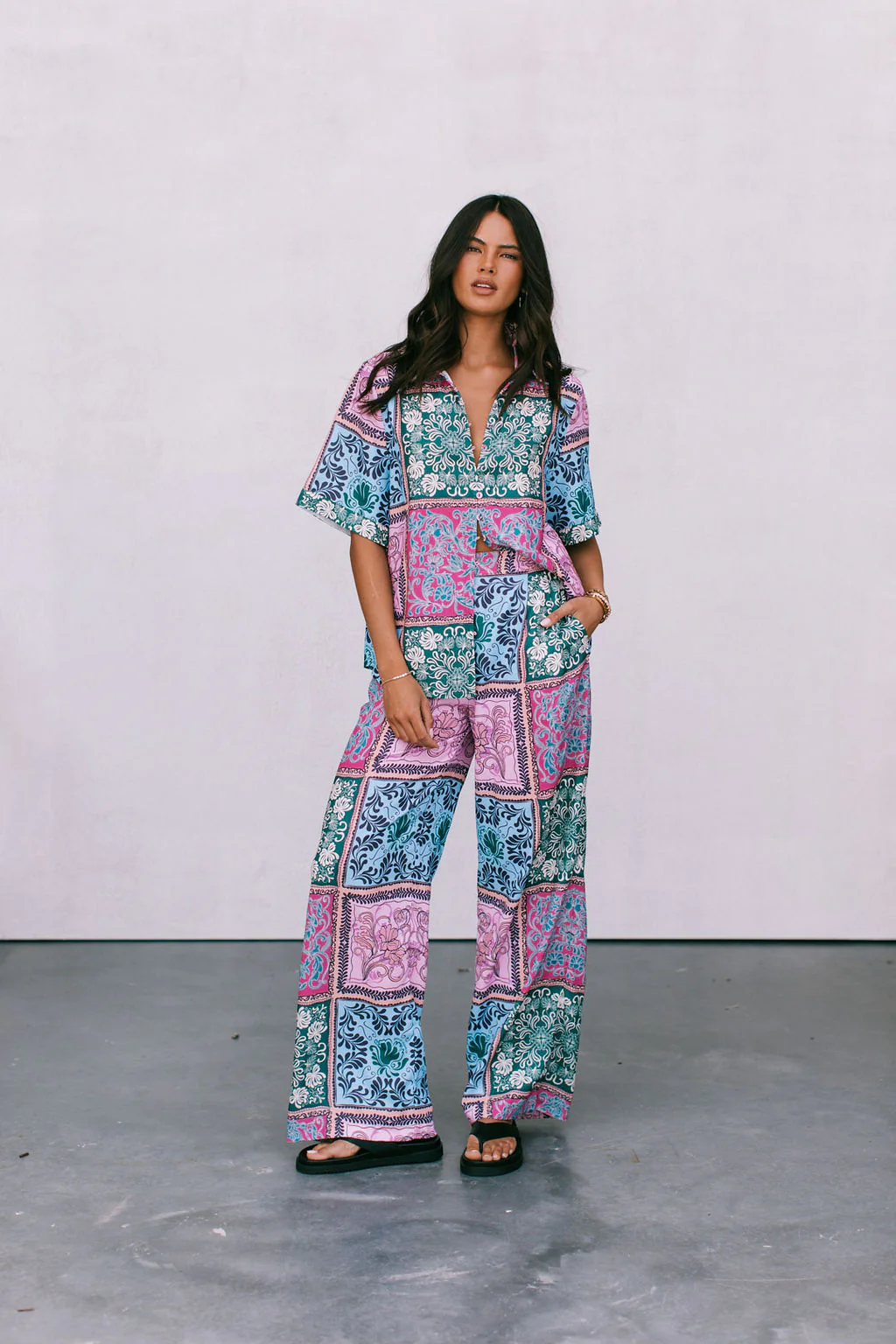Loren Shirt Paisley Tile Print - Image 4