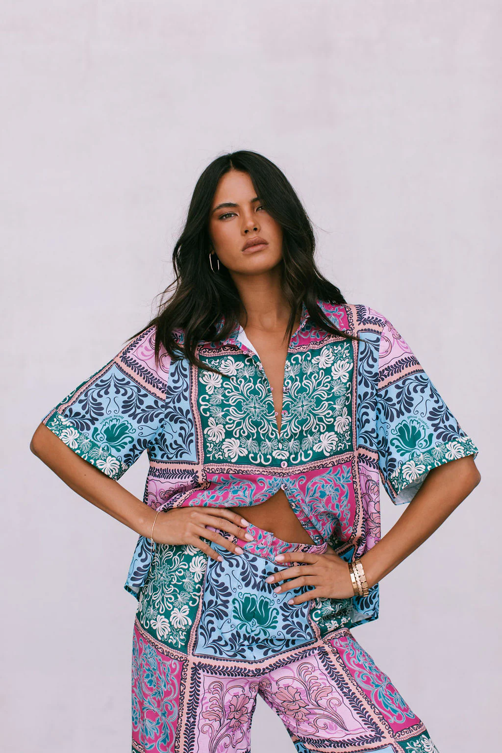 Loren Shirt Paisley Tile Print - Image 5