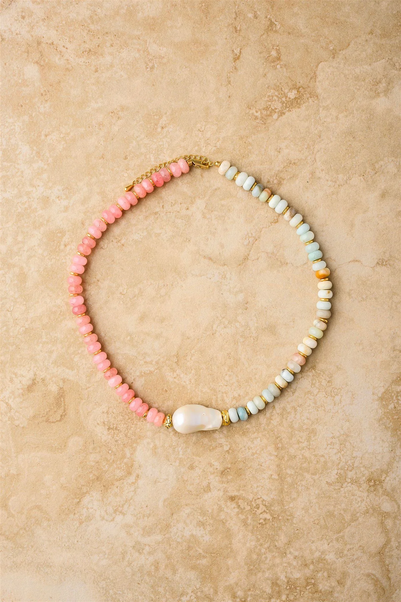 Tropica Necklace Pink Opal