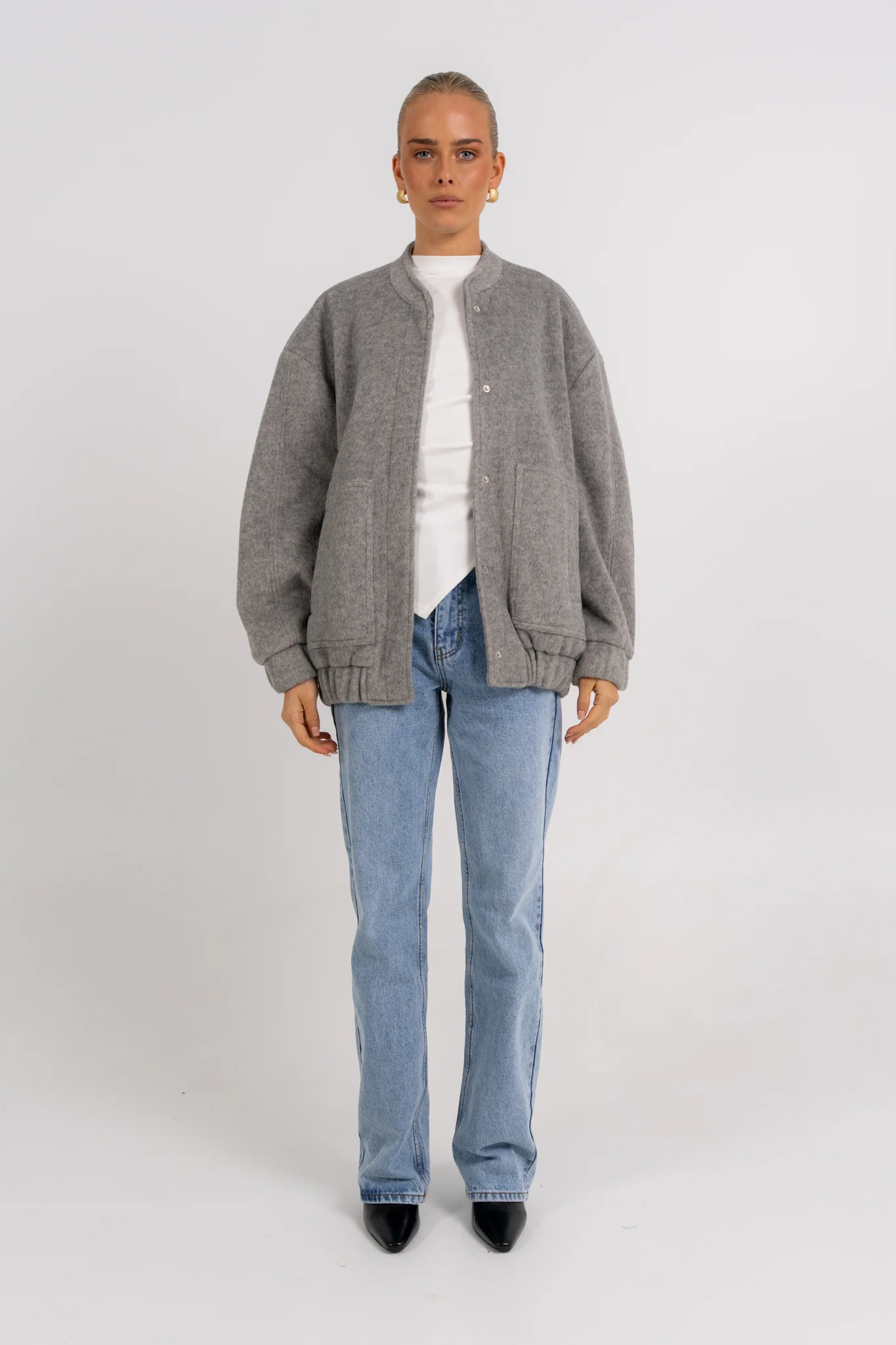 Tully Bomber Jacket Grey - Image 6