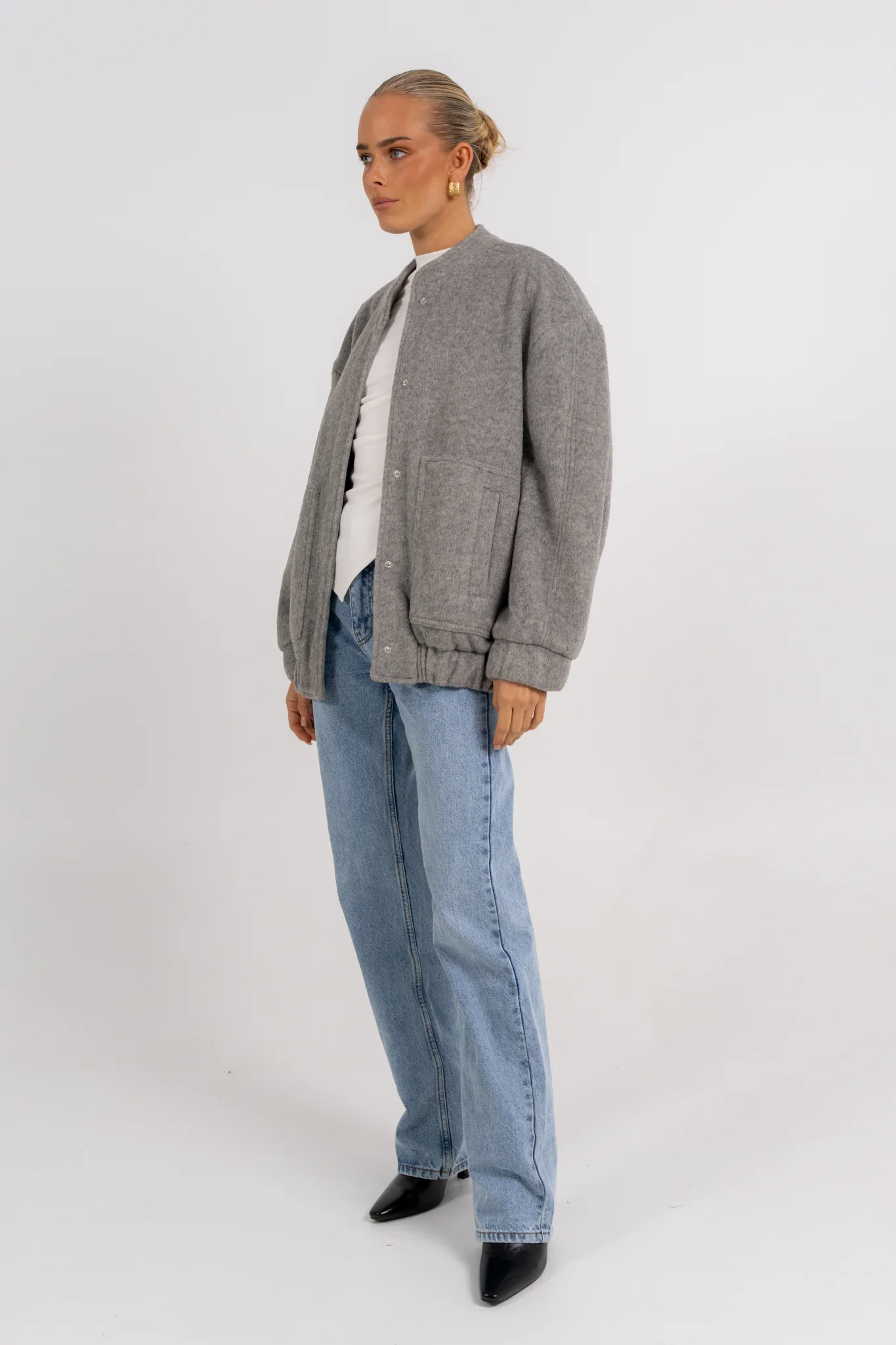 Tully Bomber Jacket Grey - Image 8