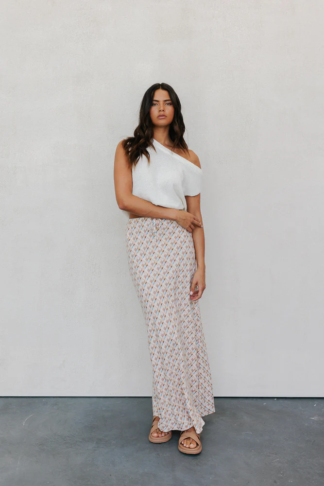 Tulsi Skirt Beige Check - Image 15