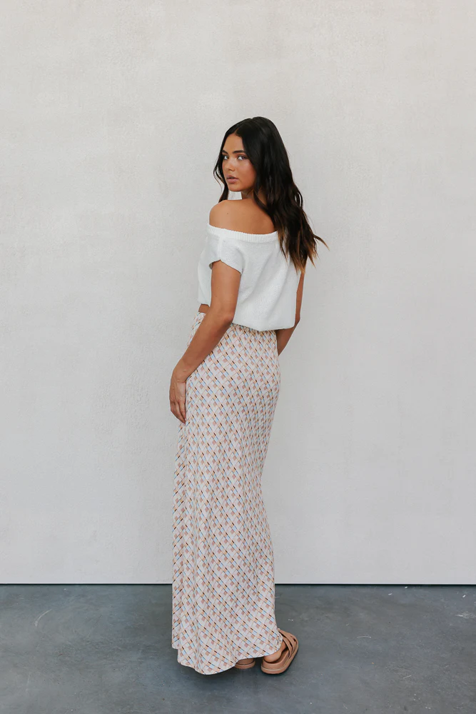 Tulsi Skirt Beige Check - Image 17