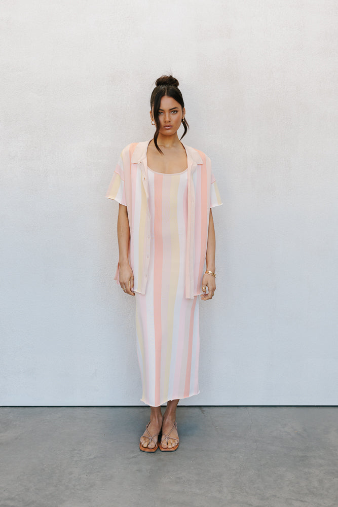 Turin Midi Dress Sorbet Stripe - Image 23