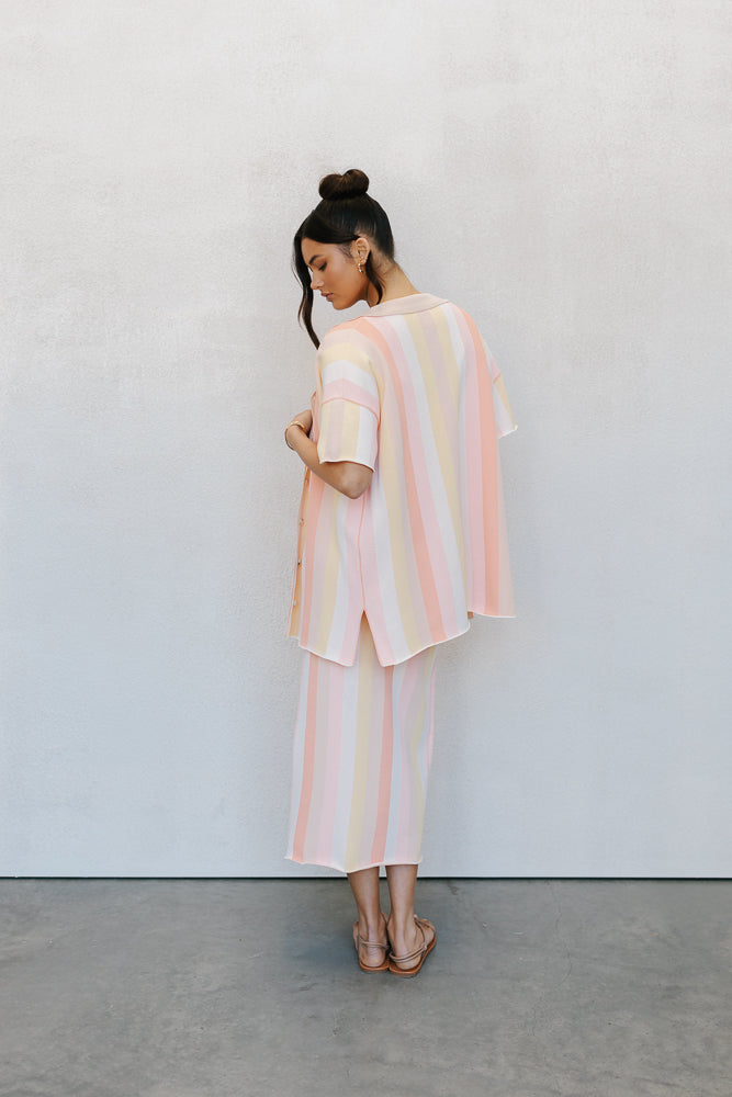 Turin Midi Dress Sorbet Stripe - Image 4