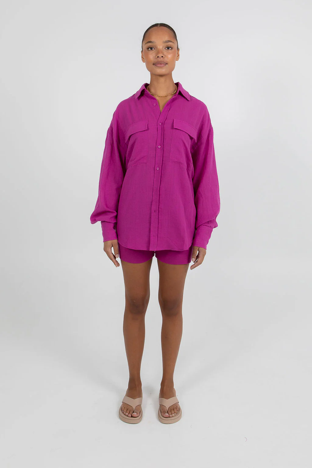 Rosette Shirt Magenta - Image 4