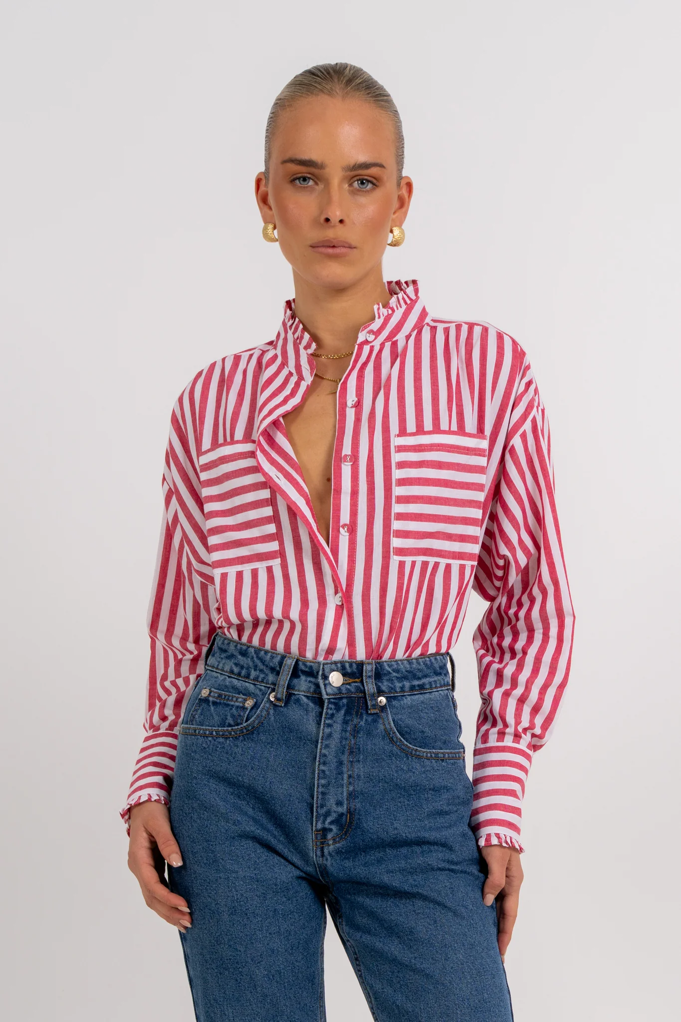 Uccella Shirt Red Stripe - Image 7