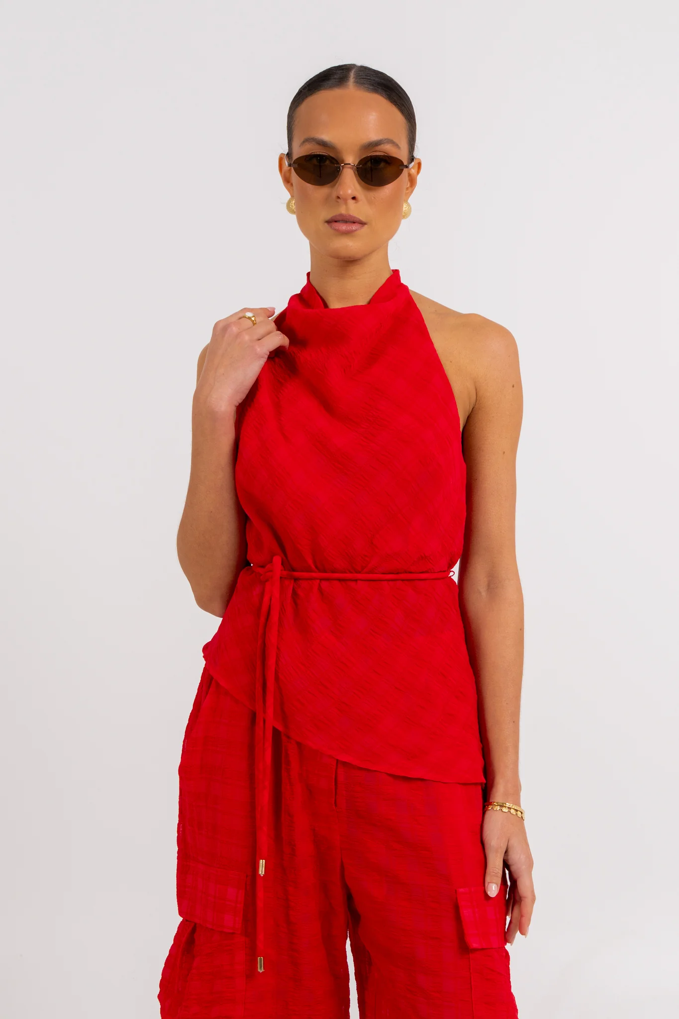 Uniah Halter Top Red - Image 4