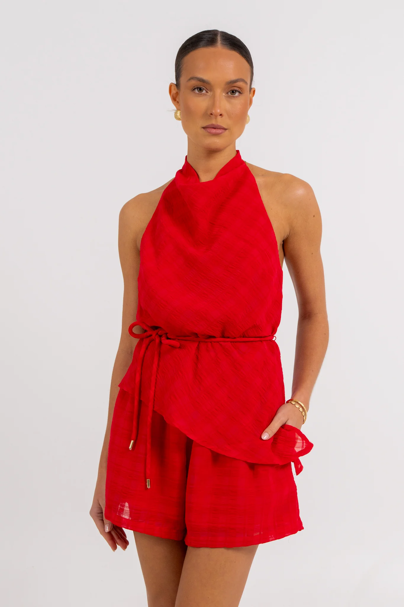 Uniah Halter Top Red - Image 8