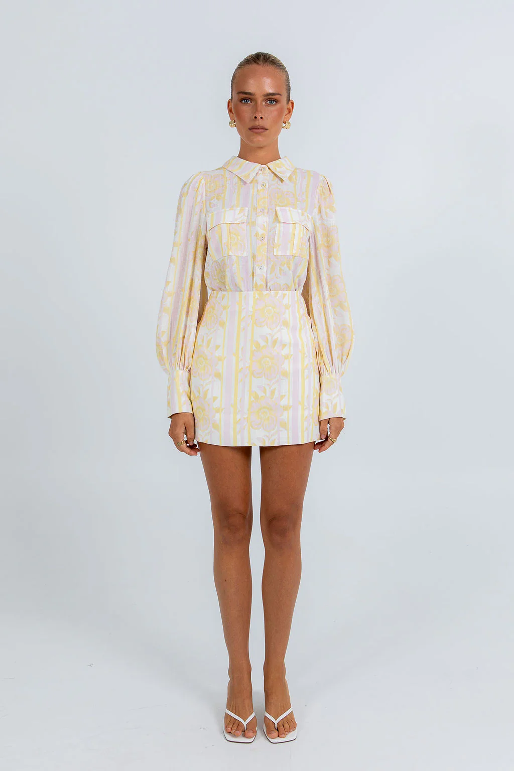 Urissa Mini Skirt Lemon Floral - Image 5