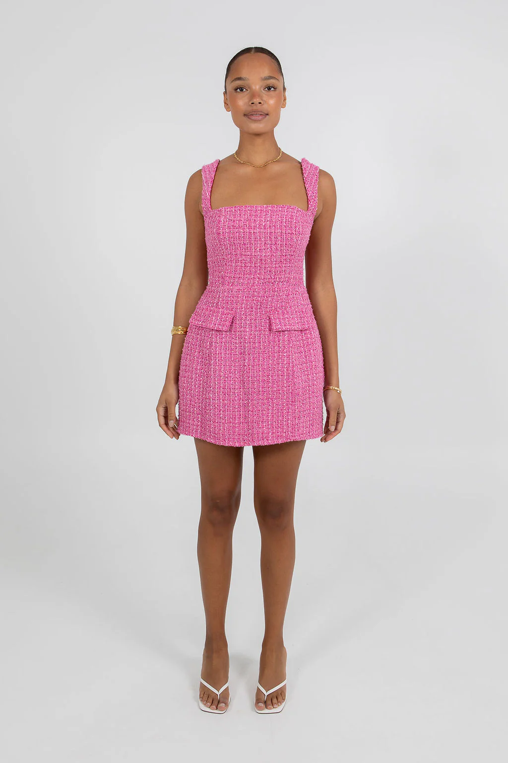 Ursilla Mini Dress Pink Tweed