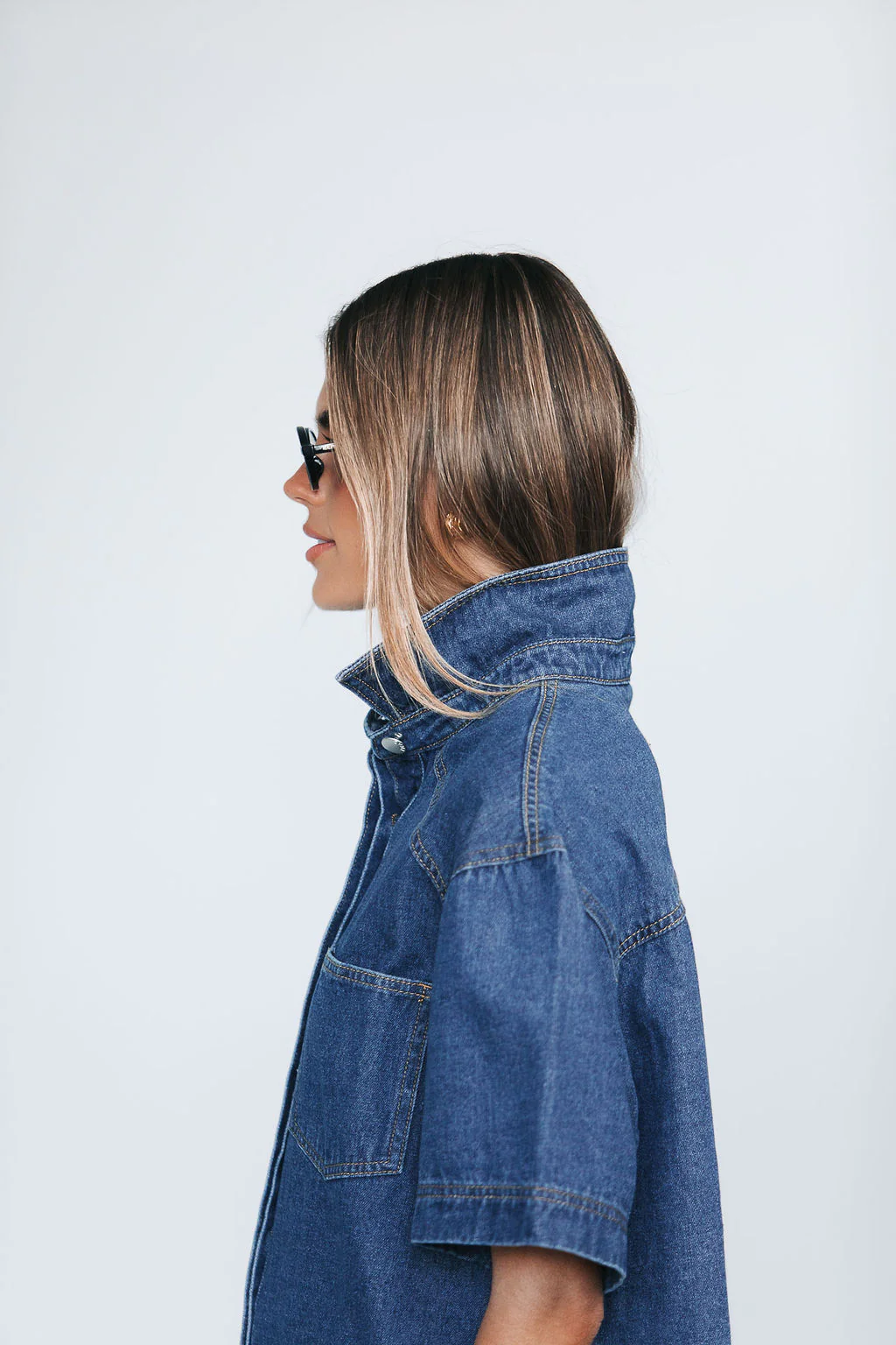 Veira Denim Shirt Classic Blue - Image 13