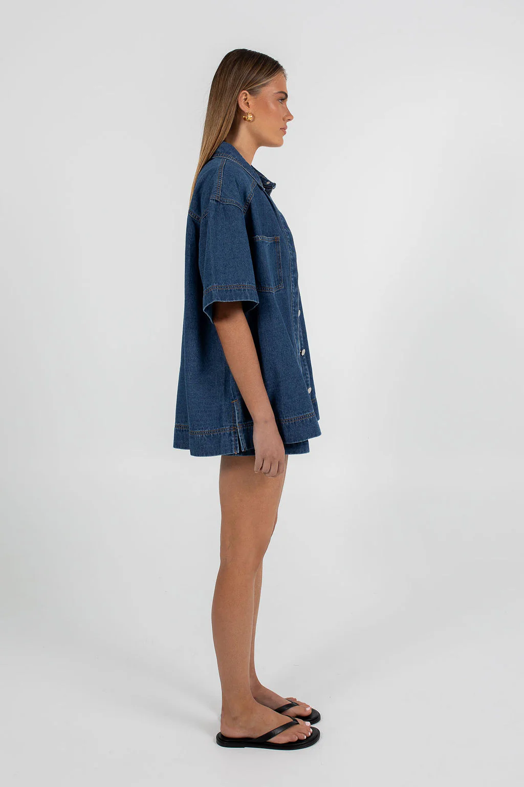 Veira Denim Shirt Classic Blue - Image 5