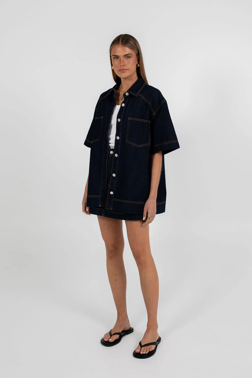 Veira Denim Shirt Indigo - Image 2