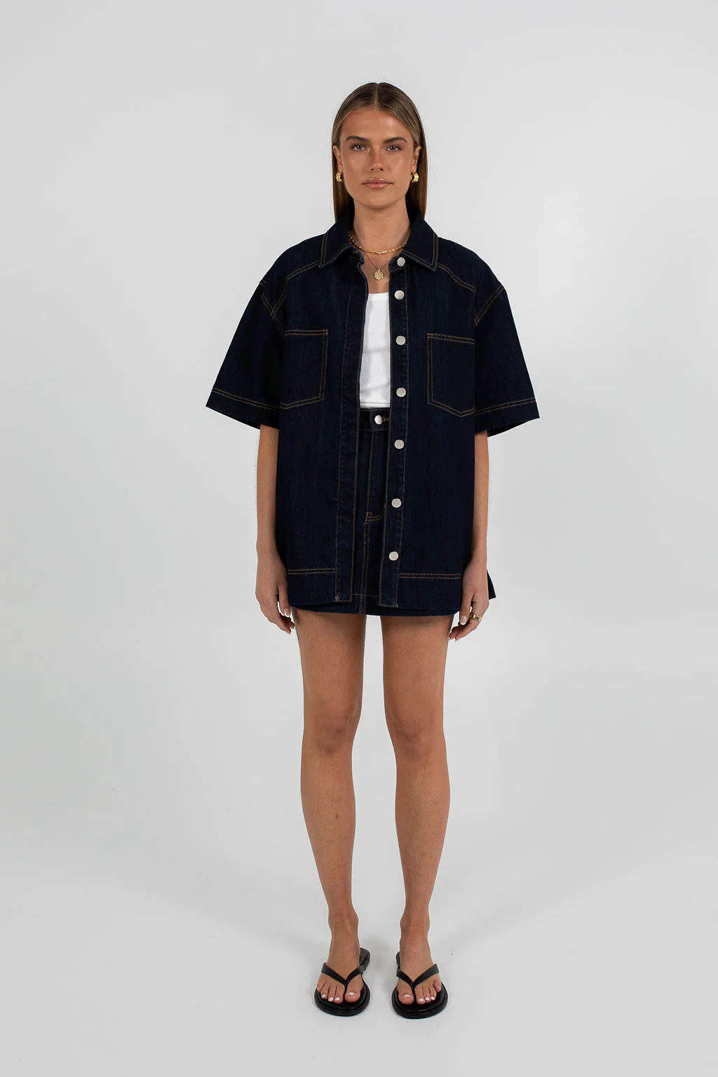 Veira Denim Shirt Indigo - Image 4
