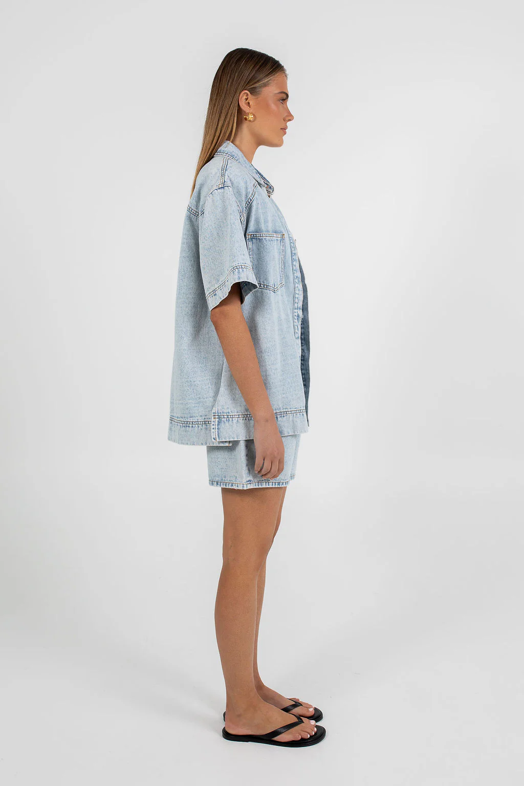 Veira Denim Shirt Light Mineral Wash - Image 5