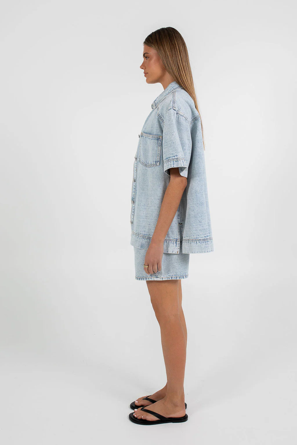 Veira Denim Shirt Light Mineral Wash - Image 7