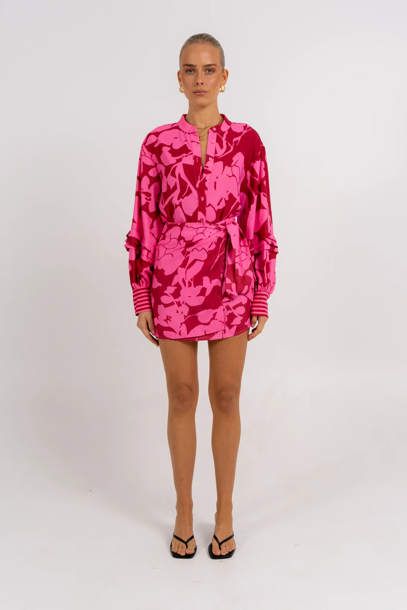 Vigo Mini Skirt Plum Floral - Image 3