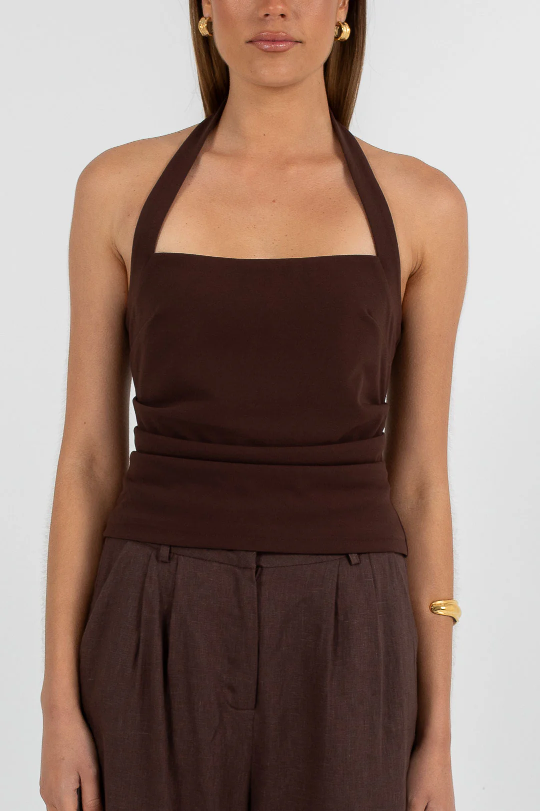 Vivien Linen Pant Chocolate - Image 6