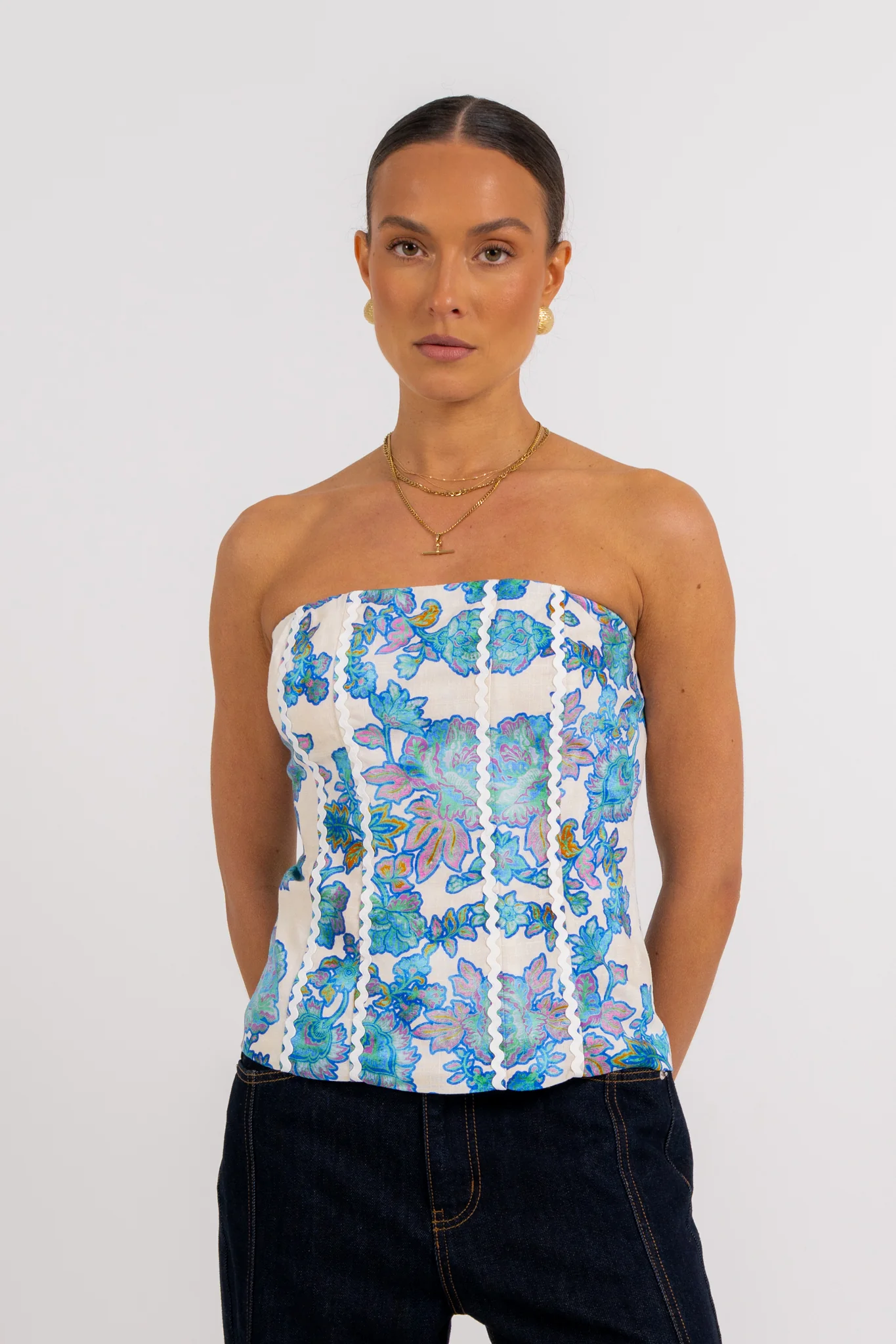 Vola Strapless Top Inkora Print - Image 7
