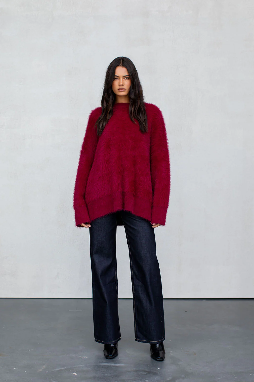 Willow Knit Jumper Burgundy - Image 10